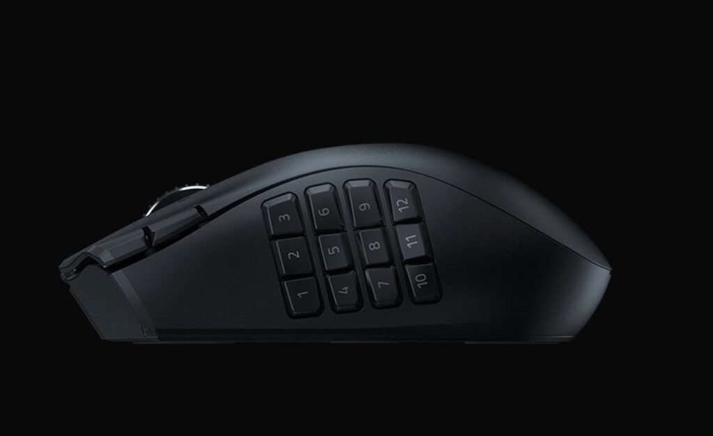 Computer  mouse with several buttons on the side.