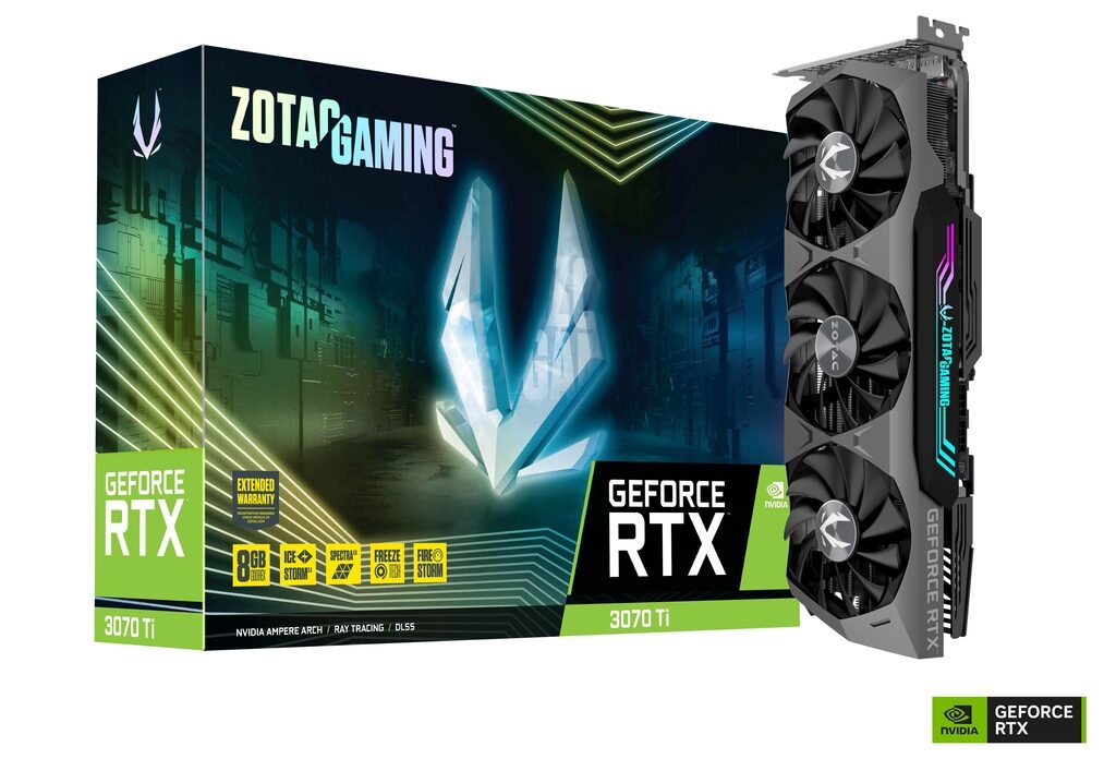 Zotac Gaming GeForce RTX 3070 Ti NVIDIA 8 GB GDDR6X with Package.